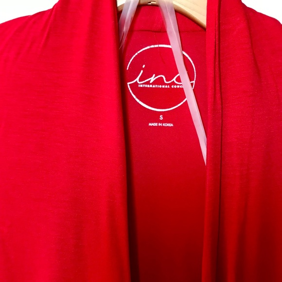 INC International Concepts Red Knit Long Sleeve - Picture 2 of 7